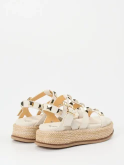 Truman's – Plateau-Sandalen aus Hirschleder in Beige