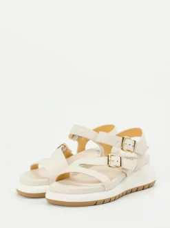 Truman's – Plateau-Sandalen aus Hirschleder creme