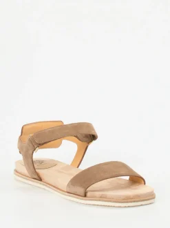 Truman's – Sandalen aus Veloursleder in Taupe
