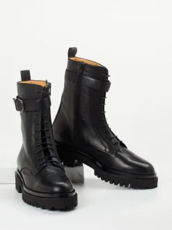 Truman's – Schnürboots aus Kalbleder Schwarz