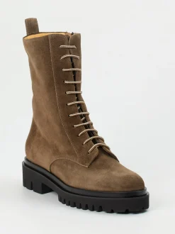 Truman's – Schnürboots aus Veloursleder braun