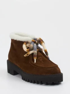Truman's – Schnürboots aus Veloursleder braun