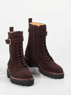 Truman's – Schnürboots aus Veloursleder dunkelbraun