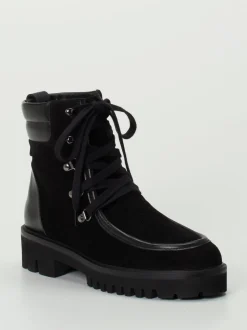 Truman's – Schnürboots aus Veloursleder schwarz