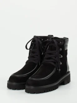 Truman's – Schnürboots aus Veloursleder schwarz