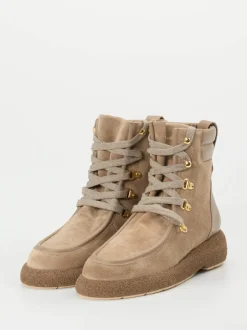 Truman's – Schnürstiefelette aus Veloursleder braun