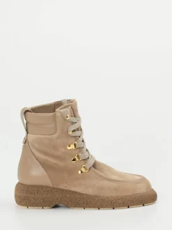 Truman's – Schnürstiefelette aus Veloursleder braun