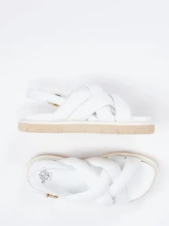 Truman's – Slingback-Sandalen aus Hirschleder weiß