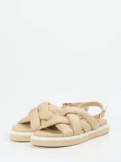 Truman's – Slingback-Sandale aus Hirschleder beige