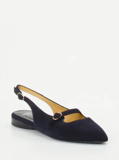 Truman's – Slingpumps aus Veloursleder Dunkelblau