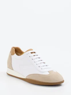 Truman's – Sneaker aus Hirschleder und Veloursleder Weiß