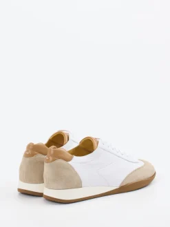 Truman's – Sneaker aus Hirschleder und Veloursleder Weiß