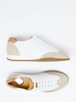 Truman's – Sneaker aus Hirschleder und Veloursleder Weiß