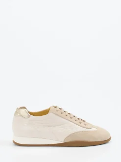 Truman's – Sneaker aus Veloursleder und Glattleder Beige