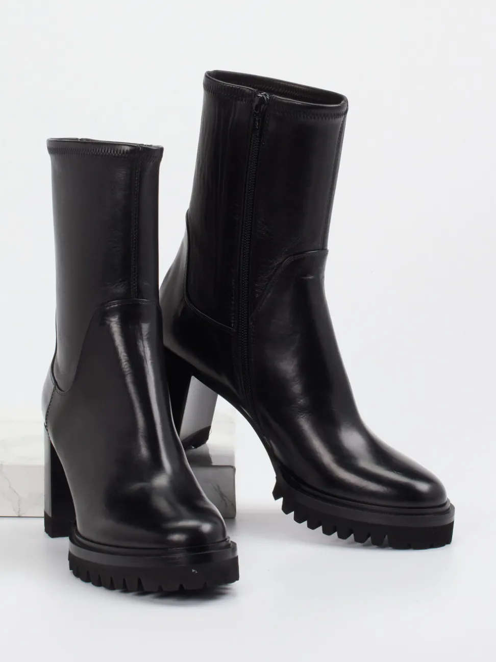 Truman's – Stiefelette aus Glattleder Schwarz