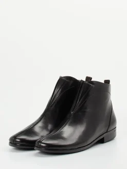 Truman's – Stiefelette aus glänzendem Lammleder schwarz