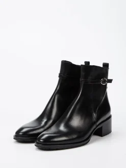 Truman's – Stiefelette aus Kalbleder schwarz glänzend