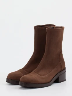 Truman's – Stiefelette aus Veloursleder Braun