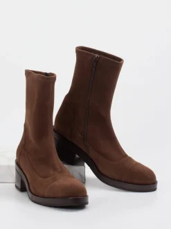 Truman's – Stiefelette aus Veloursleder Braun