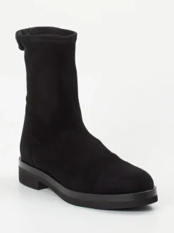 Truman's – Stiefelette aus Veloursleder schwarz