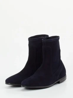 Truman's – Stiefeletten aus Veloursleder Dunkelblau