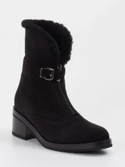 Truman's – Stiefeletten aus Veloursleder Schwarz