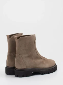 Truman's – Stiefeletten aus Veloursleder in Taupe