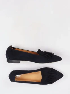 Truman's – Tassel Loafer aus Veloursleder Blau