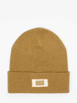 UGG – Beanie aus Textil in Cognacbraun