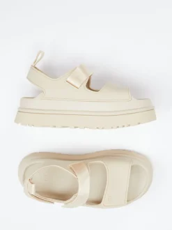 UGG – Chunky-Sandale aus Gummi in Beige