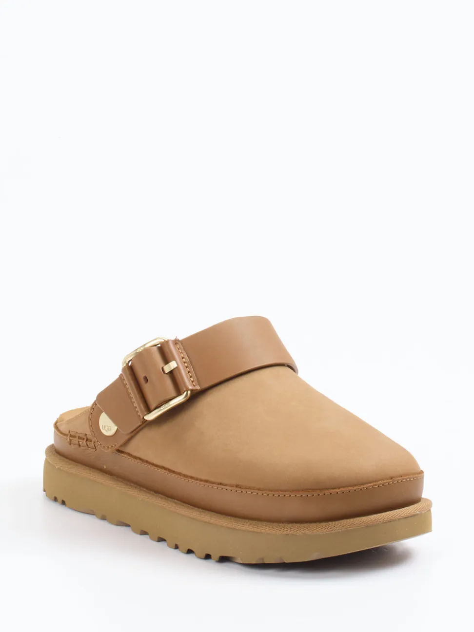 UGG – Clogs aus Nubukleder in Hellbraun