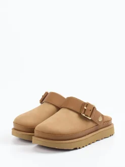 UGG – Clogs aus Nubukleder in Hellbraun