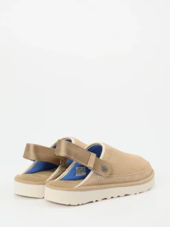 UGG – Clogs aus Veloursleder in Sandbeige