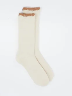 UGG – Crew Socken aus Textil in Cremeweiß