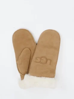 UGG – Fausthandschuhe aus Textil in Karamellbraun