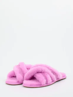 UGG – Fell-Pantoletten aus Lammfell in Pink