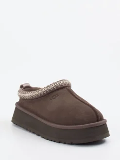 UGG – Hausschuh aus Veloursleder mokkabraun