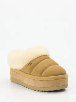 UGG – Hausschuh aus Veloursleder mit Lammfellfutter