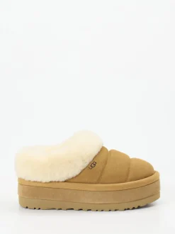 UGG – Hausschuh aus Veloursleder mit Lammfellfutter