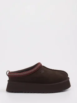UGG – Hausschuh aus Veloursleder dunkelbraun