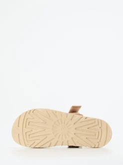 UGG – Hausschuh-Clog aus Veloursleder beigebraun
