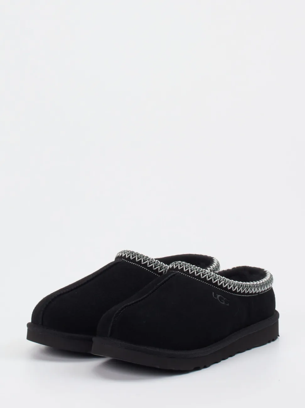 UGG – Hausschuh-Clog aus Veloursleder schwarz