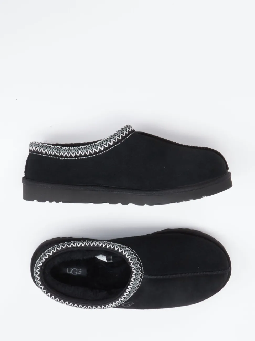 UGG – Hausschuh-Clog aus Veloursleder schwarz