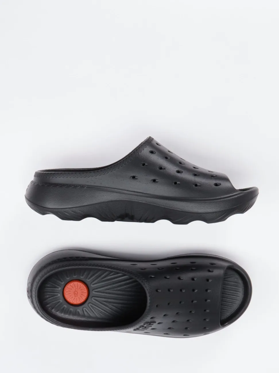UGG – Komfort-Pantolette aus Gummi in Schwarz