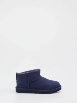 UGG – Lammfell-Boots aus Veloursleder dunkelblau