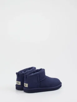 UGG – Lammfell-Boots aus Veloursleder dunkelblau