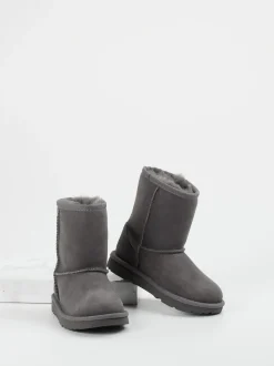 UGG – Lammfell-Boots aus Veloursleder grau