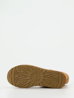 UGG – Lammfell-Boots aus Veloursleder cognacfarben