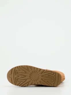 UGG – Lammfell-Boots aus Veloursleder cognacbraun