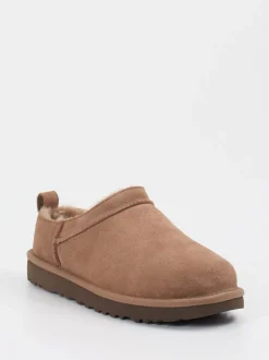 UGG – Lammfell-Clogs aus Veloursleder braun